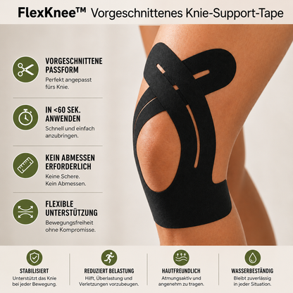FlexKnee™ – Vorgeschnittenes Knie-Support-Tape