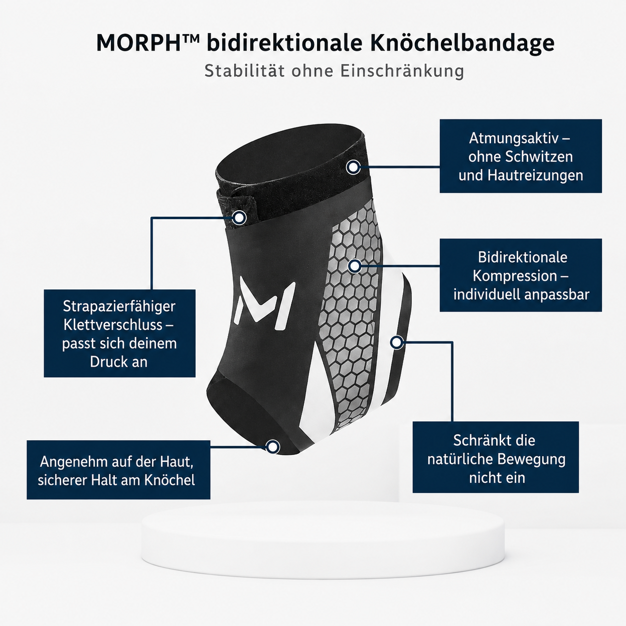 MORPH™ – Verstellbare Knöchelbandage für optimalen Halt